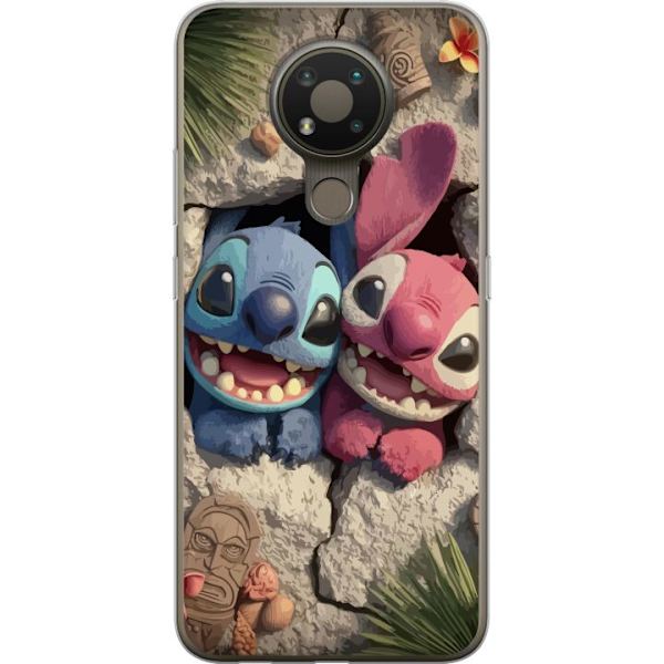 Nokia 3.4 Läpinäkyvä kuori Stitch Angel Lilo & Stitch Motiivi Disney Rakkaus Sarjakuvahahmo Suosittu Sininen Avaruusolio Hauska Disney-elokuva