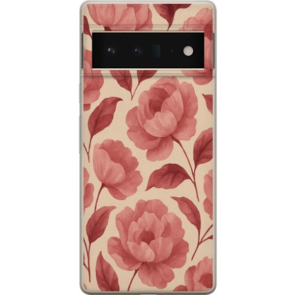Google Pixel 6 Pro Läpinäkyvä kuori Ruusun Kukinta
