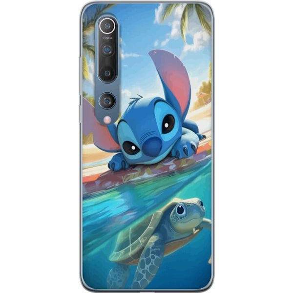 Xiaomi Mi 10 5G Gjennomsiktig deksel Stitch med skilpadde - s