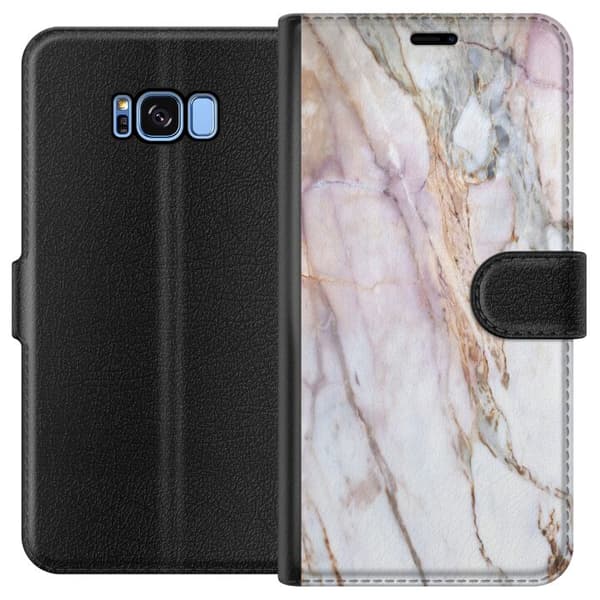 Kompatibelt Plånboksfodral till Samsung Galaxy S8 Marmor