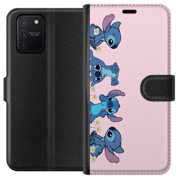 Samsung Galaxy S10 Lite Plånboksfodral Stitch Skratt & Bus – Perfekt för Mobilskal eller Poster