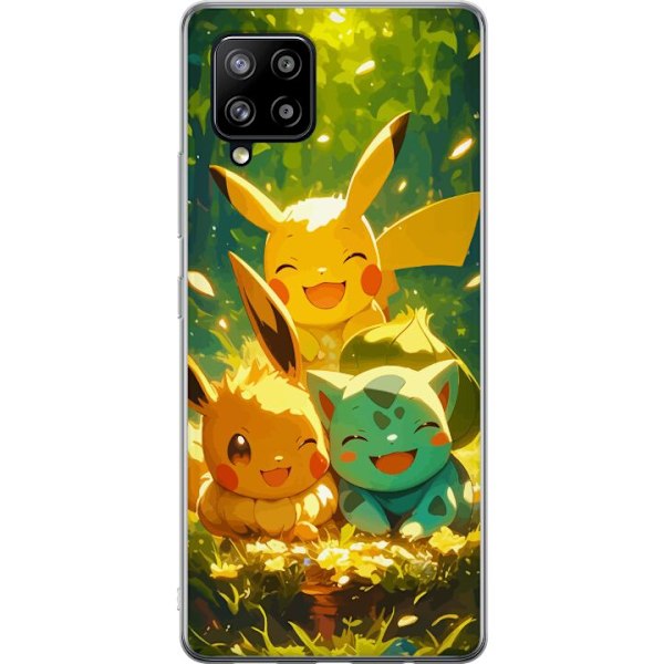 Samsung Galaxy A42 5G Genomskinligt Skal Pixelmonster spelstil – färgstark design för retroälskande gamers
