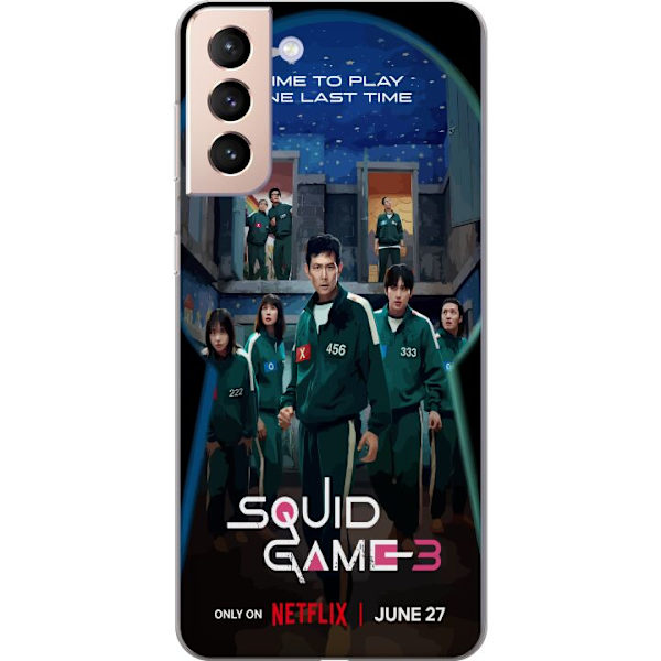 Samsung Galaxy S21 Läpinäkyvä kuori Squid Game Kausi 3 TV-sarjan hahmot Suositut TV-sarja Motiivit Ikoni Jännitys Draama Aasialainen suunnittelu T