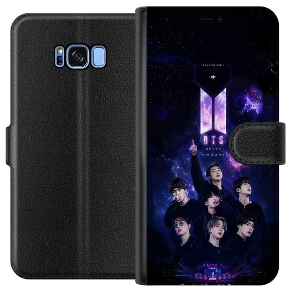 Kompatibel Tegnebogsetui til Samsung Galaxy S8 BTS lilla