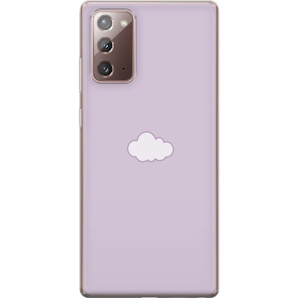 Samsung Galaxy Note20 Läpinäkyvä kuori Lila Pilvi - minimal