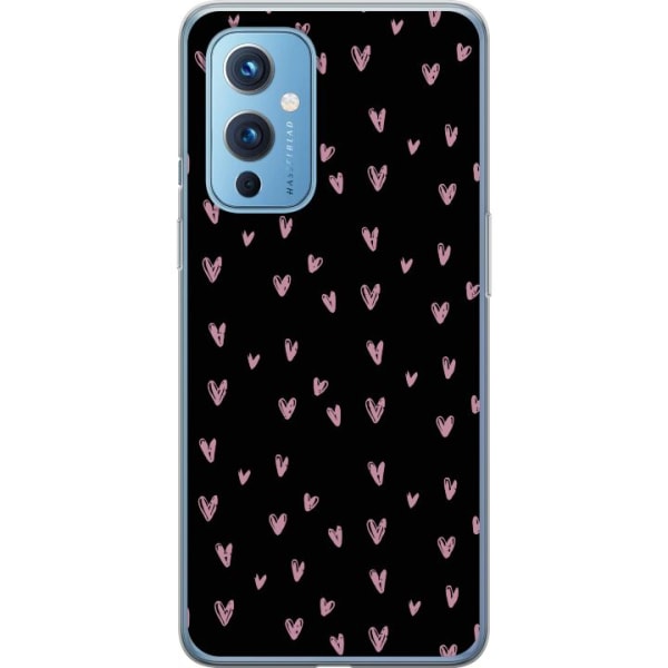 OnePlus 9 Gennemsigtig cover Små Hjerter