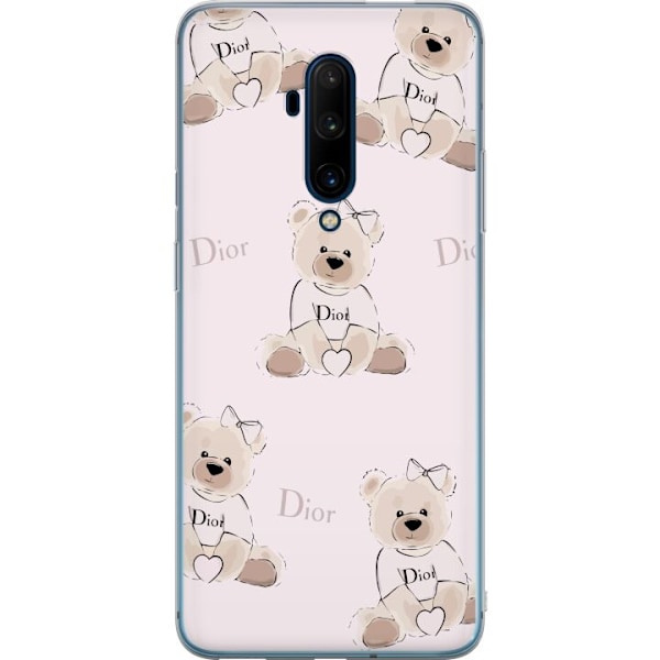 OnePlus 7T Pro Gjennomsiktig deksel Teddy Dior Vibes - luksuriøs teddybjørn i motestil