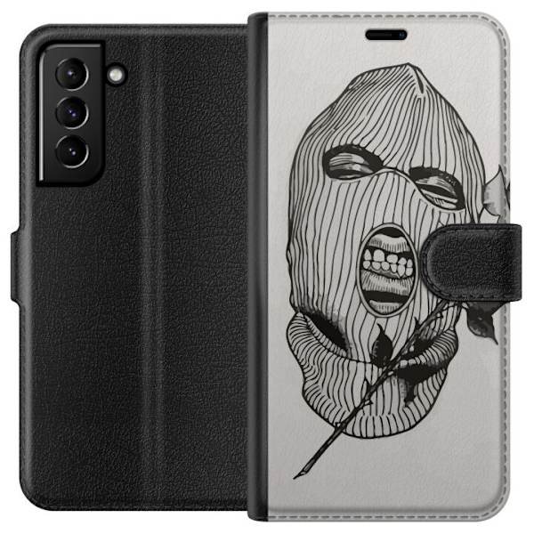 Samsung Galaxy S21+ 5G Plånboksfodral Ski Mask Ros Streetwear Design Grafiskt Motiv Spänning Urban Stil Street Art Maskerad Symbol