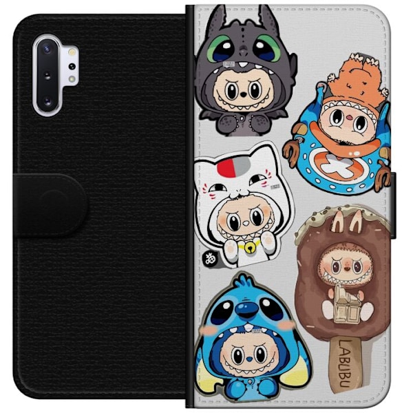 Samsung Galaxy Note10+ Tegnebogsetui Labubu figur samling - Po