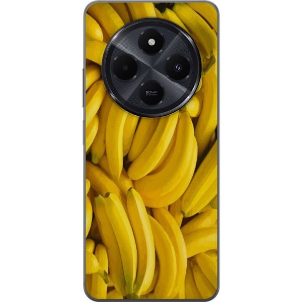 Xiaomi Redmi A4 Genomskinligt Skal Banana Pattern – lekfullt mönster med gula bananer