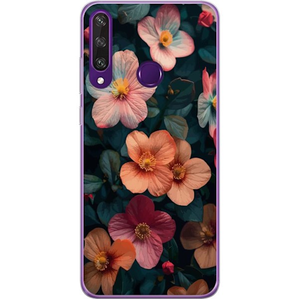 Huawei Y6p Gennemsigtig cover Blomster