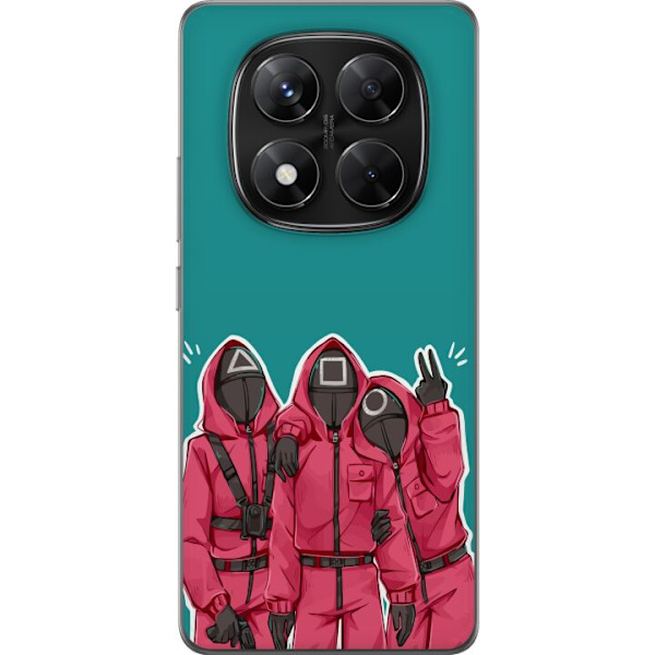 Xiaomi Redmi Note 14 Pro Läpinäkyvä kuori Squid Game Hahmot Graafinen Suunnittelu Sarjakuvasarjan Hahmot Suosittu TV-Teema Aasialainen Tyyli Jänni