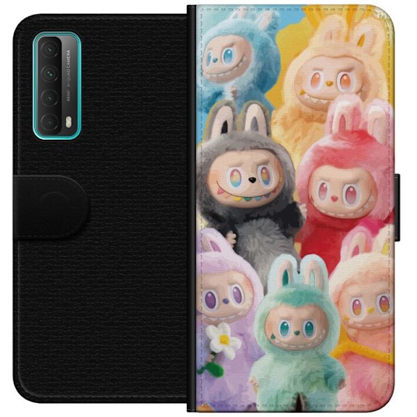 Huawei P smart 2021 Plånboksfodral Labubu Sketch Style – Handritat monster i tusch