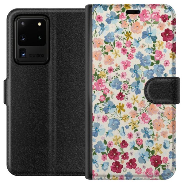 Samsung Galaxy S20 Ultra Plånboksfodral Blommor