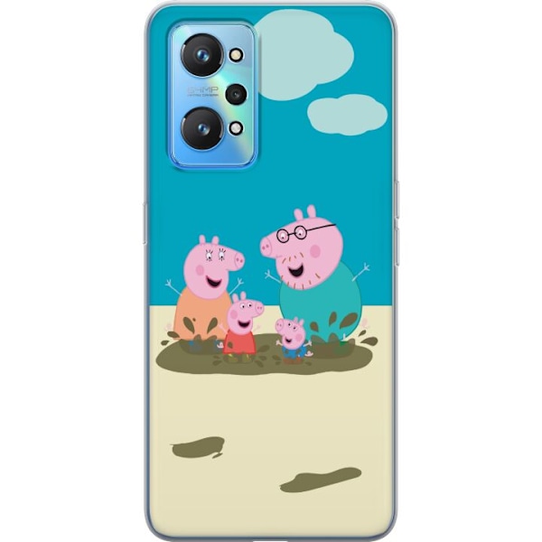 Realme GT Neo2 Gennemsigtig cover Greta Gris Familie Georg Mud