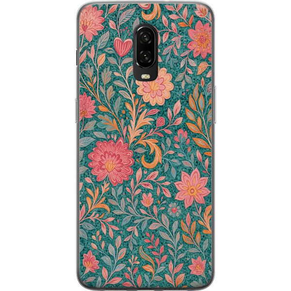 OnePlus 6T Genomskinligt Skal Floral Dream
