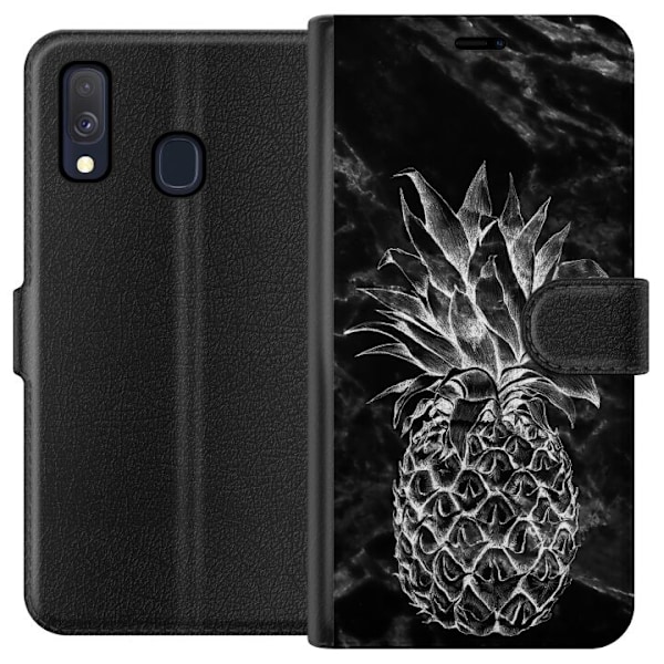 Samsung Galaxy A40 Lompakkokotelo Marmorinananas