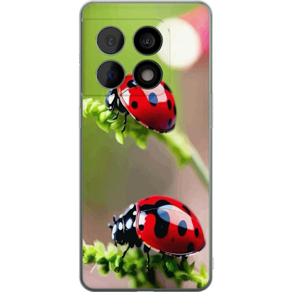 OnePlus 10 Pro Gennemsigtig cover Ladybug Insekt Held Symbol Naturlig Motiv Populær Grafisk Motiv Dekoration Sommer Tur