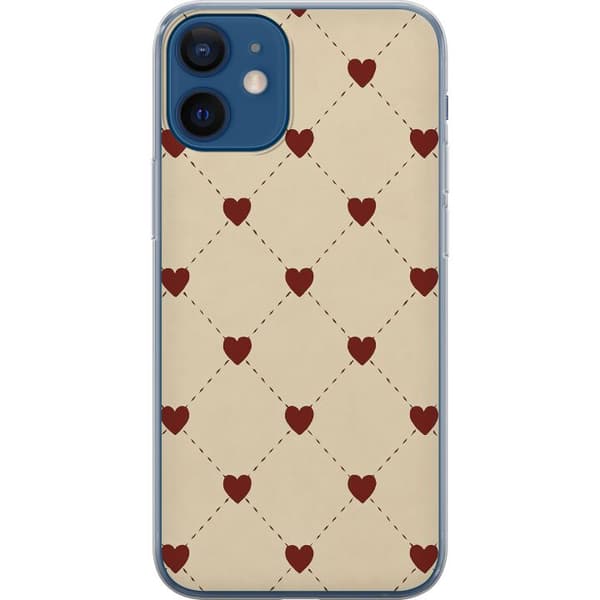 Kompatibelt Mobilskal till Apple iPhone 12 Heart Grid