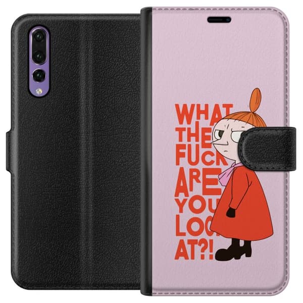 Kompatibel Tegnebogsetui til Huawei P20 Pro Lilla My Förvånad pink