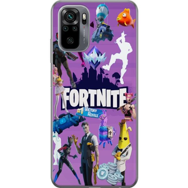 Xiaomi Redmi Note 10S Läpinäkyvä kuori Fortnite