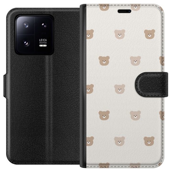Xiaomi 13 Pro Plånboksfodral Teddy Background – gulliga nal