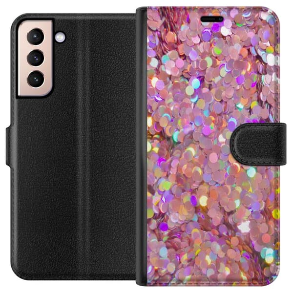 Kompatibelt Plånboksfodral till Samsung Galaxy S21 Glitter