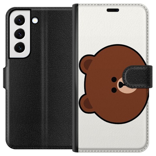 Samsung Galaxy S22 5G Lommeboketui line friends brown