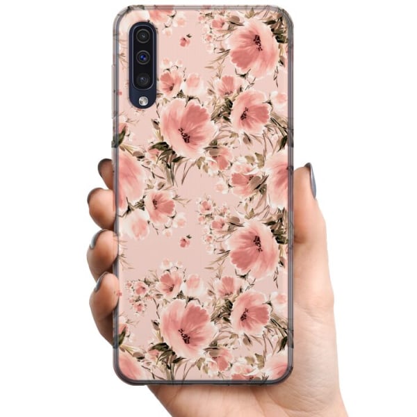 Samsung Galaxy A50 TPU Mobilcover Blomster