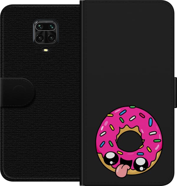 Kompatibelt Lommeboketui til Xiaomi Redmi Note 9 Pro Rosa strösselmunk rosa