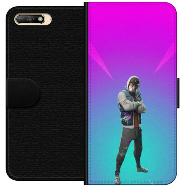 Huawei Y6 (2018) Tegnebogsetui sort ridder fortnite