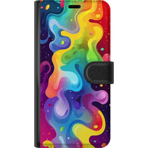 Apple iPhone 12 Pro Max Plånboksfodral Color Splash Abstrakt Konst Design Färgstarkt Mönster Modern Populär Väggkonst Grafiskt Trend