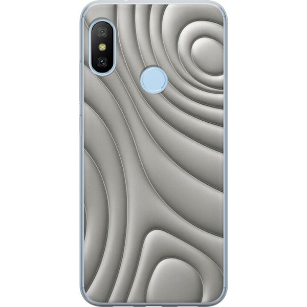 Xiaomi Mi A2 Lite Läpinäkyvä kuori Hopea-aallot