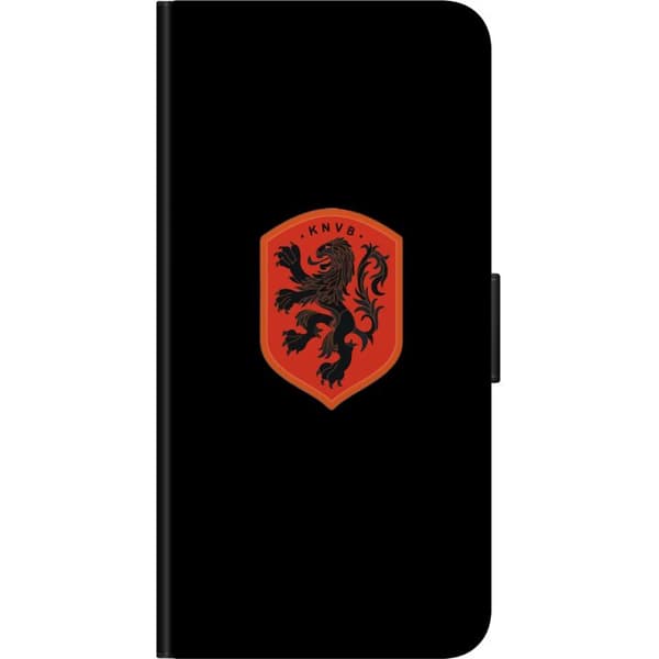 Kompatibel Tegnebogsetui til Sony Xperia Z3 Orange skjold med sort heraldisk løve mod sort baggrund sort