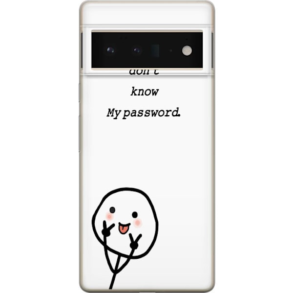 Google Pixel 6 Pro Genomskinligt Skal You Don’t Know My Password – edgy textmotiv med attityd