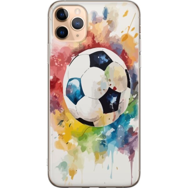 Apple iPhone 11 Pro Max Gjennomsiktig deksel Fotball