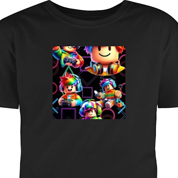 T-shirt til Voksen | Klassisk Voksen T-shirt Roblox sort M