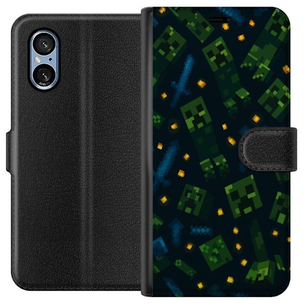 Sony Xperia 5 V Lompakkokotelo Minecraft Dungeons Mob