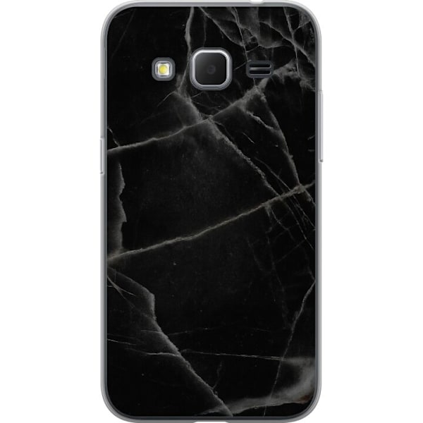 Samsung Galaxy Core Prime Gennemsigtig cover Sort marmor