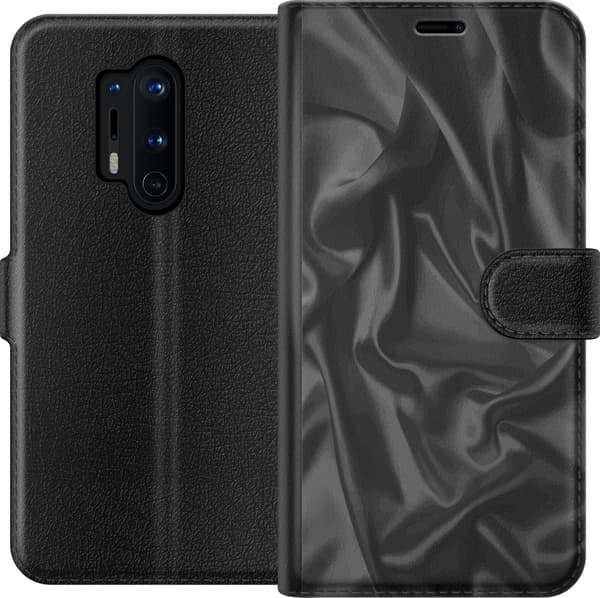 Yhteensopiva Lompakkokotelo OnePlus 8 Pro Silkki Musta