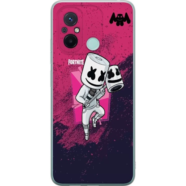 Xiaomi Redmi 12C Läpinäkyvä kuori Marshmello Fortnite Skin Emote Gaming DJ Hahmo Suosittu Aihe Lapsi Nuori Trendi