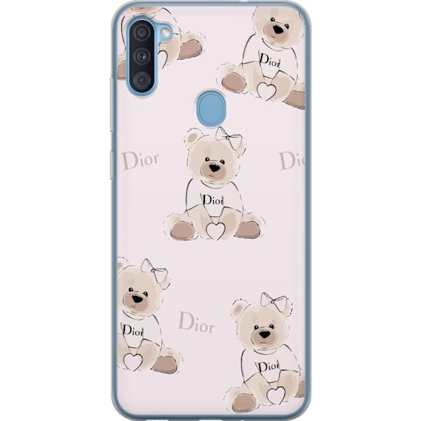 Samsung Galaxy A11 Genomskinligt Skal Teddy Dior Vibes – lyx