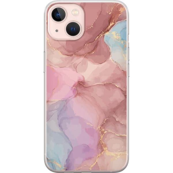 Kompatibel Mobilcover til Apple iPhone 13 mini pastell marmor guld