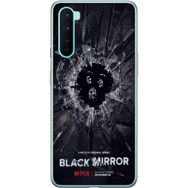 OnePlus Nord Läpinäkyvä kuori Black Mirror Sci-Fi Netflix -sarja Dystopia Teknologia Cyberpunk Synkkä TV Videopeli Teema