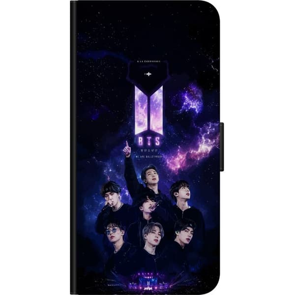 Kompatibel Tegnebogsetui til Xiaomi Redmi Note 9S BTS lilla