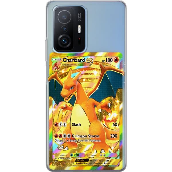 Kompatibelt Mobildeksel til Xiaomi 11T GyllenCharizard EX samlerkort med regnbueeffekter gull