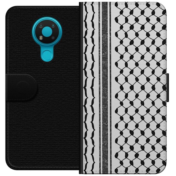 Nokia 3.4 Lompakkokotelo Palestiinalainen kuvio - perinteiseen