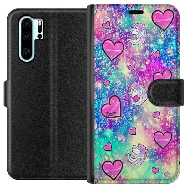 Kompatibelt Lommeboketui til Huawei P30 Pro Enhörning