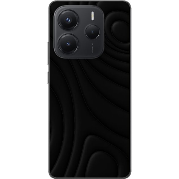 Xiaomi Redmi Note 14 Gjennomsiktig deksel Svarte Bølger