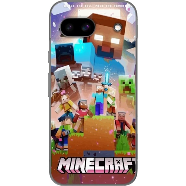 Google Pixel 8a Läpinäkyvä kuori Minecraft